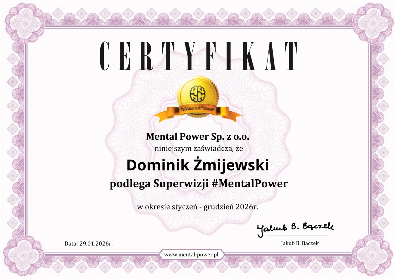 Objęcie Superwizją dla Trenerów Mentalnych